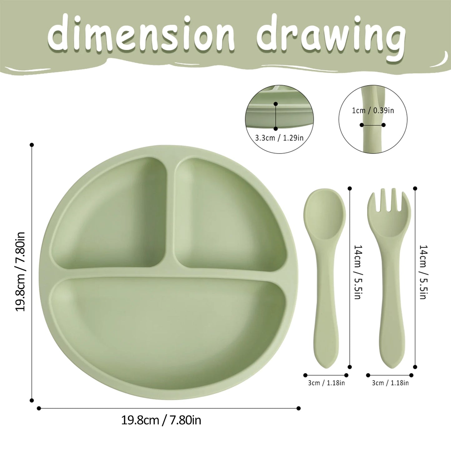 Silicone Suction Dinnerware Set for Toddlers