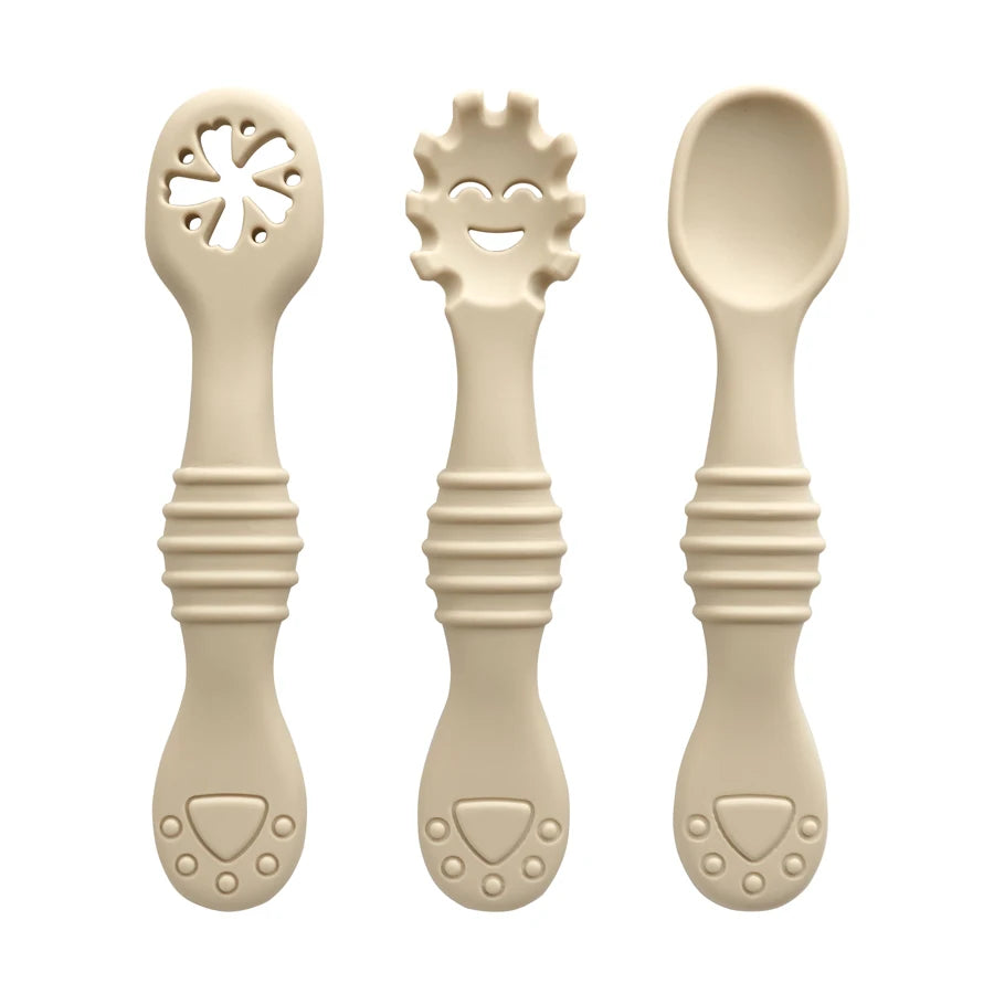 3PCS Baby Silicone Spoon Set – Safe & Soft for First Meals