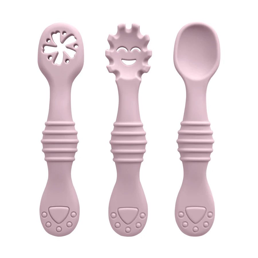 3PCS Baby Silicone Spoon Set – Safe & Soft for First Meals